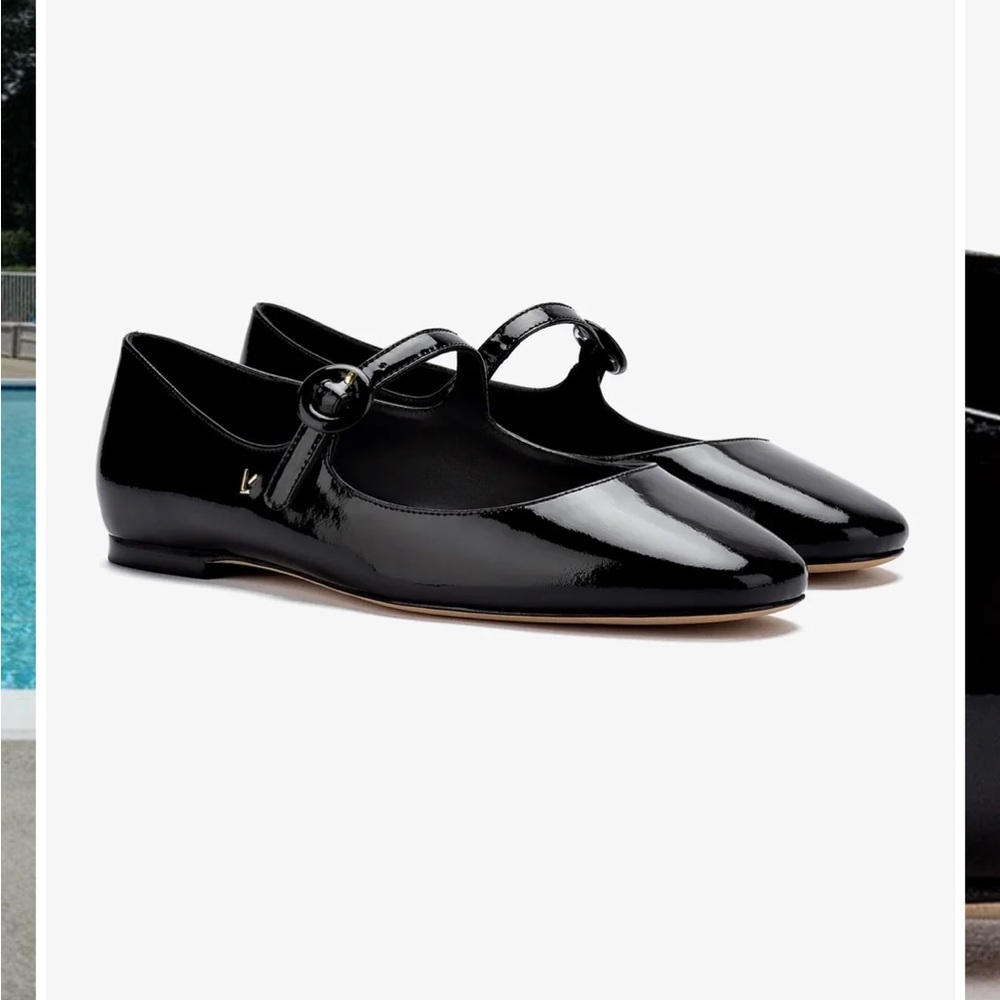 Larroude Blair Ballet Flat In Black Patent